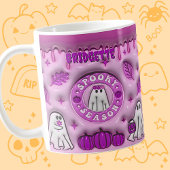 Naam Mauve 3D-effect Halloween Ghost Spooky Season Koffiemok