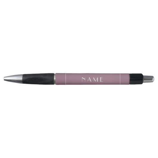 Naam Mauve Minimale Typografie Pen (Voorkant)