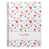 Naam medisch patroon Monogram verpleegster Notitieboek (Voorkant)