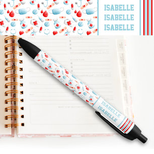 Naam medisch patroon Monogram verpleegster Zwarte Inkt Pen