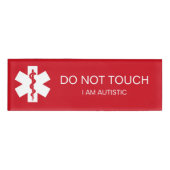 Naam medische waarschuwing - NIET AANSLUITEN - AUT Naambadge (Voorkant)