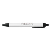 Naam Megan Zwarte Inkt Pen (Bodem)