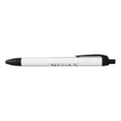 Naam Megan Zwarte Inkt Pen (Bovenkant)
