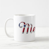Naam Meghan Union Jack Typography Elegant Koffiemok (Links)