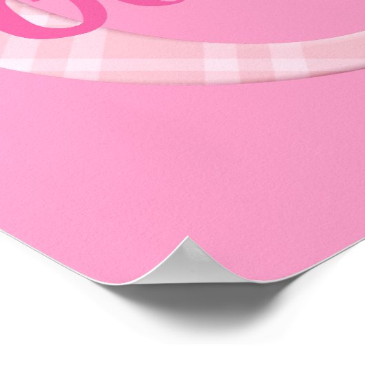 Naam Meisje Aangepaste Plaid Letter O Poster (Hoek)