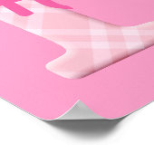 Naam Meisje Aangepaste Schotse Ruit Letter H Poster (Hoek)