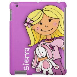 Naam meisje blond knuffelt roze paars Case-Mate iPhone case
