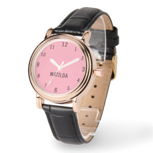Naam Meisje Jongen Vrouwen Mannen   Baby Pink Eleg Horloge