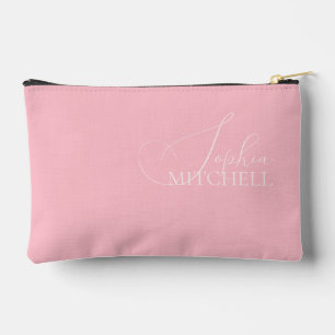 Naam Meisjesachtig Elegant Schrift Roze Etui