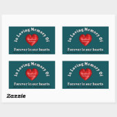 naam Memorial Products Loving Memory Rechthoekige Sticker (Vel)