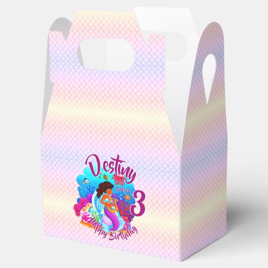 Naam Mermaid Birthday Party wijzigen Persoonlijk w Bedankdoosjes (Geopend)