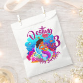 Naam Mermaid Birthday Party wijzigen Persoonlijk w Bedankzakje (Geknipt)