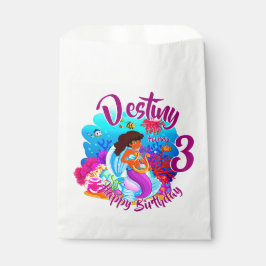 Naam Mermaid Birthday Party wijzigen Persoonlijk w Bedankzakje