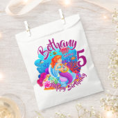 Naam Mermaid Birthday Party wijzigen Persoonlijk w Bedankzakje (Geknipt)
