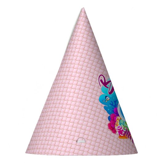 Naam Mermaid Birthday Party wijzigen Persoonlijk w Feesthoedjes (Links)
