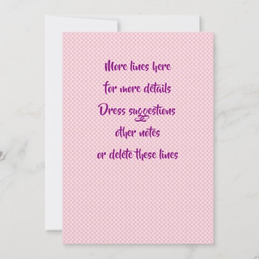 Naam Mermaid Birthday Party wijzigen Persoonlijk w Kaart (Achterkant)