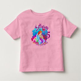 Naam Mermaid Birthday Party wijzigen Persoonlijk w Kinder Shirts
