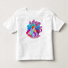 Naam Mermaid Birthday Party wijzigen Persoonlijk w Kinder Shirts
