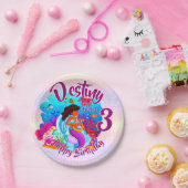 Naam Mermaid Birthday Party wijzigen Persoonlijk w Papieren Bordje (Feest)