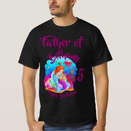 Naam Mermaid Birthday Party wijzigen Persoonlijk w T-shirt