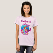 Naam Mermaid Birthday Party wijzigen Persoonlijk w T-shirt (Voorkant volledig)