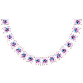 Naam Mermaid Birthday Party wijzigen Persoonlijk w Vlaggetjes