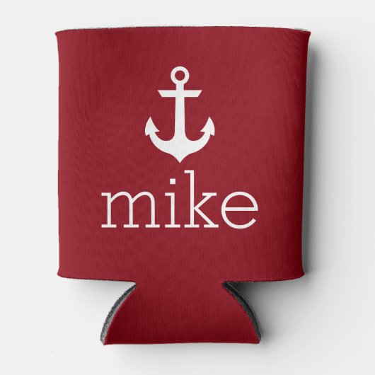 Naam met anker blikjeskoeler (Voorkant)