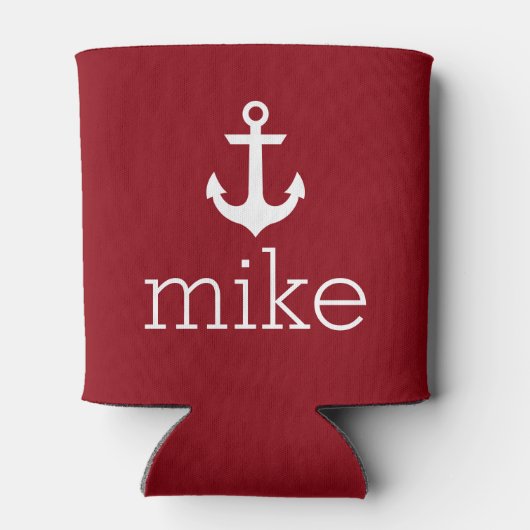 Naam met anker blikjeskoeler (Achterkant)