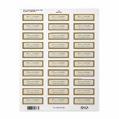 naam met bruinachtige grens etiket (Full Sheet)