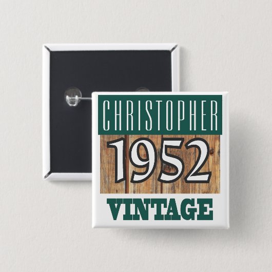 Naam met  Button jaar 1952 (Voorkant /achterkant)