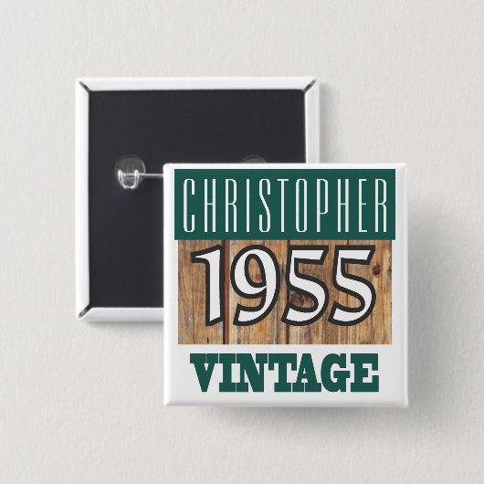 Naam met  Button jaar 1955 (Voorkant /achterkant)