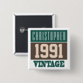 Naam met  Button jaar 1991 (Voorkant /achterkant)