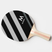Naam met diagonale zwarte strepen tafeltennisbatje (Zijkant)