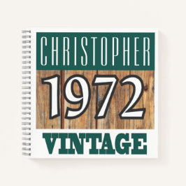 Naam met geboortejaar 1972 notitieboek