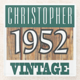 Naam met jaar 1952  glas Onderzetter Glazen Onderzetter