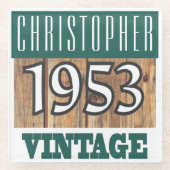 Naam met jaar 1953  glas Onderzetter Glazen Onderzetter (Voorkant)