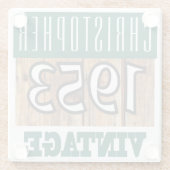 Naam met jaar 1953  glas Onderzetter Glazen Onderzetter (Achterkant)