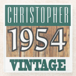 Naam met jaar 1954 glas Onderzetter Glazen Onderzetter