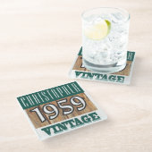 Naam met jaar 1959 glas Onderzetter (Schuin)