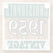 Naam met jaar 1959 glas Onderzetter (Achterkant)