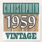 Naam met jaar 1959  glas Onderzetter Glazen Onderzetter (Voorkant)