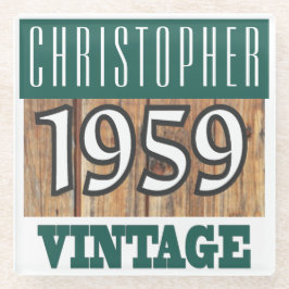 Naam met jaar 1959  glas Onderzetter Glazen Onderzetter