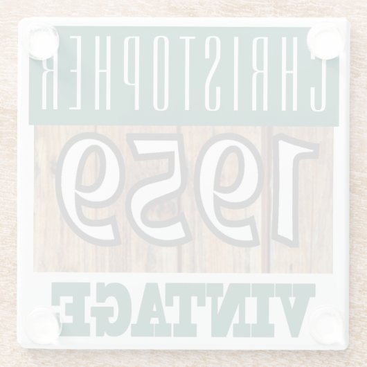 Naam met jaar 1959  glas Onderzetter Glazen Onderzetter (Achterkant)