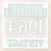 Naam met jaar 1964  glas Onderzetter Glazen Onderzetter (Achterkant)