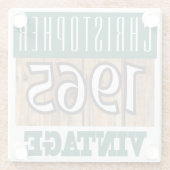 Naam met jaar 1965  glas Onderzetter (Achterkant)