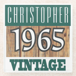 Naam met jaar 1965  glas Onderzetter Glazen Onderzetter