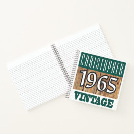 Naam met Jaar 1965 Vintage Notitieboek
