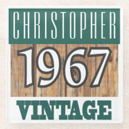 Naam met jaar 1967  glas Onderzetter Glazen Onderzetter