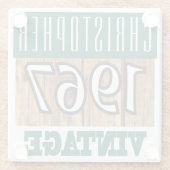 Naam met jaar 1967  glas Onderzetter Glazen Onderzetter (Achterkant)