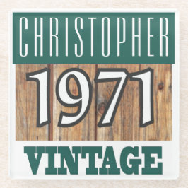 Naam met jaar 1971  glas Onderzetter Glazen Onderzetter